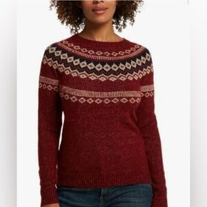 Original Weatherproof Vintage Fairisle Crew Neck Pullover Sweater Size S